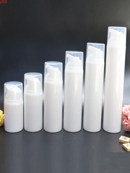 Botella de bomba de esencia blanca, botellas de plástico sin aire, se pueden utilizar para loción, champú, baño, contenedor cosmético, 2 piezas, lote alto qty6420637