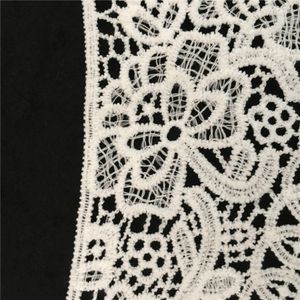 Flores decorativas de encaje exquisito blancos Costas de costura de collar falso bordado tela de prenda con suministros de bricolaje accesorios