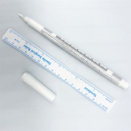 Witte wenkbrauw marker pen microblading tattoo chirurgische huidmarkeringen pennen voor permanente make-upbenodigdheden