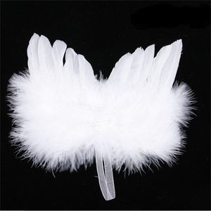 White Feather Wing Lovely Chic Angel Christmas Tree Decoratie Hangende ornament Home Party Wedding Ornamenten Xmas RRE15279