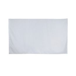 Witte vlaggen 3x5, goedkope prijs Aangepaste zeefdruk ontwerp Uw eigen buiten indoor hangende reclame, festival, gratis verzending