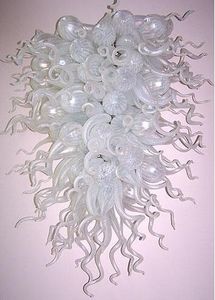 Lampes modernes sur mesure Style italien Lustre blanc Art déco Pandent lumières avec ampoule LED verre de Murano soufflé à la main