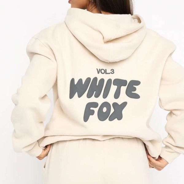 White Fox Sweat à capuche Designer Femmes Survêtement Ensemble Deux Vêtements 2 pièces Vêtements Sportif Pull à manches longues à capuche Printemps Nouveau pantalon de yoga de jogging