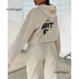 White Foxx Hoodie Tracksuit Sets kledingset vrouwen lente herfst winter nieuwe hoodie set modieuze sportieve sportieve lange mouwen pullover capuchoned 4 74