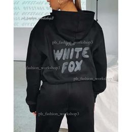 white fox Trainingspak White Designer Fox Hoodiesets Twee 2-delige set Dames Herenkledingset Sportieve trui met lange mouwen en capuchon Trainingspakken Lente Herfst Winter 494