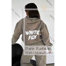 White Foxs Designer Chándal Mujer White Foxx Sudadera con capucha Conjuntos de dos piezas Conjunto de ropa para mujer Conjunto de ropa Deportivo Jersey de manga larga Chándales con capucha White Fix 203