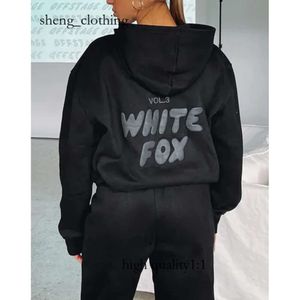 White Foxx Brand Designer Tracksuit White Hoodie Sets Set Women Clothing Set Sporty lange mouwen pullover Hoodie Hoodie Suit 1703 133