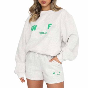 White Foxx Designer Tracksuit Shorts Lange mouwen Witte Foxx Set Twee 2-delige vrouwen Coture Whitefox Tracksuit Women Hoodie S-XXL Blue White Green M2