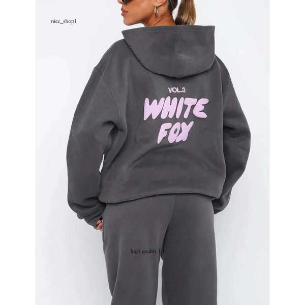 Sets White Foxx Sets Woman Dos 2 piezas Mujeres Men Clothing Sporty Realle de rastreo Off Whiteshoes Hoodiesuit 585