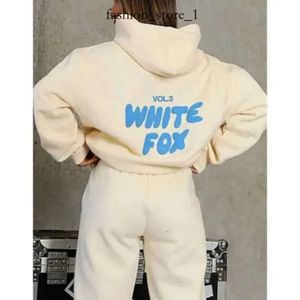 White Foxx Hoodie Tracksuit Sets kledingset vrouwen lente herfst nieuwe hoodie set modieuze witte foxx sportieve lange mouwen pullover pullover witte foxx set 714