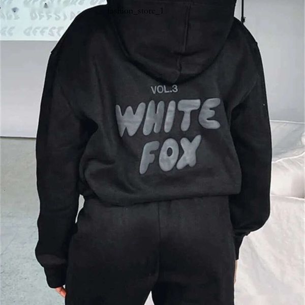 White Foxx Sweat à swets de survêtement ensembles de vêtements pour femmes Spring Autumn NOUVEAU SWAODIE Set à la mode Foxx White Foxx Sporty Long à manches à manches Foxx White Foxx 706