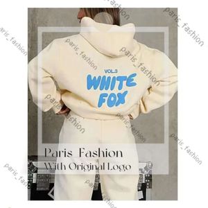 White Foxx Hoodie Dames Designer Sportswear Hoodie Set Dames Herenpak Sportief Pullover met lange mouwen en capuchon White Foxs Sweatshirt White Fix 549