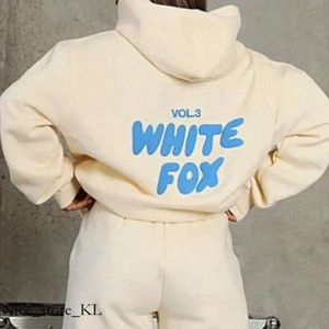 Witte Foxx Hoodie Damesontwerper Hoodies Letter Print 2 -delige COWL NEK Lang Zwart witte mouw Sweatshirt en broek Set Tracksuit Whitefox Tracksuit 149