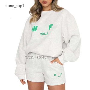 White Foxx Hoodies 24SS Designer Tracksuit shorts Lange mouwen Witte Foxx Set Two 2-Piece Dames Coture Whitefox Tracksuit Women Hoodie S-XXL Blue White Green 617 9 6