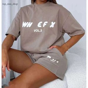 White Foxx Shirt Designer T-shirt Woman Tracksuit Engelse letters T-shirt Nieuwe stijlvolle sportkleding T shirts tweedelige set shorts multi-style keuze witte vossen 8328