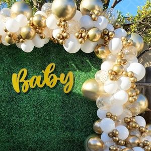 Wit Gold Balloon Garland Arch Kit Gelukkige verjaardag Party Decoratie Kinderen Wedding Verjaardag Ballon Latex Baloon Baby Shower 220523