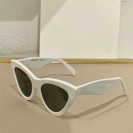 Óculos de sol de acetato de olho de gato branco cinza para mulheres óculos de sol de designer gafas de sol proteção uv400 com box2158