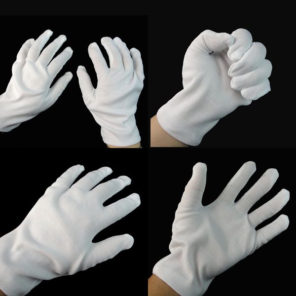 Gants blancs Halloween costumes de Noël hip pop mascarade gants de soirée dansante Five Finge gant pour accessoires cosplay décoration