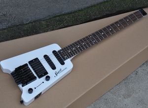 White Headless Electric Gitaar met Floyd Rose, Proosewood Fretboard, 24 frets, kan worden aangepast als aanvraag