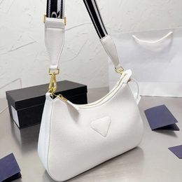 Bolsos de hombro blancos de alta calidad Bolso Hobo para mujer Correa ancha Monedero de diseñador Bolso de cuero Compras Bolsos cruzados Bolsos 230621