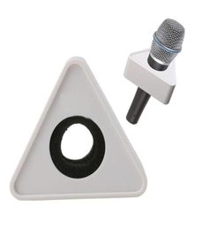 White Hole Triangular Mic Microphone TV Interview Logo Flag Station Diy7458108