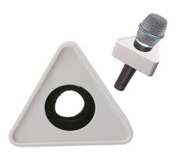 Microphone triangulaire à trou blanc, Logo d'interview TV, Station drapeau DIY28737402426
