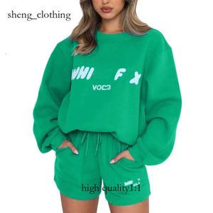 Witte hoodie Designer Tracksuit Shorts Lange mouwen Twee 2 -delige vrouwelijke coture pullover Hoodeds Casual Sweatshirt 453 322