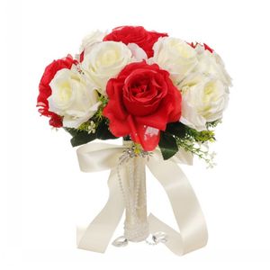 Fleurs d'imitation blanche Bride de mariage tenant des fournitures occidentales cr￩atives photo photo fausses fleurs bouquet