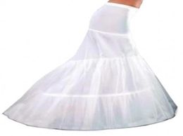 Blanc ivoire 1 cerceau tulle sirène sirène des femmes glissement jupon pour le mariage robe nuptiale extensible dame en jupe Crinoline complète par6178692