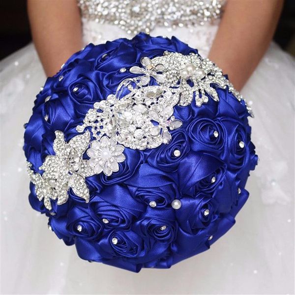 Blanc Ivoire Rouge Bleu Royal Cristal Bouquets De Mariage Fleurs De Mariage Bouquets De Mariée Décoration De Mariage Bouquet Mariage En Stock298k