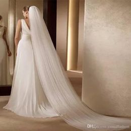 White Ivory Wedding Accessoires Bridal Veil Bridal 3m Long Mariage Veille de mariage Cathédrale Longueur Veaux nuptiles de mariage avec peigne 218J