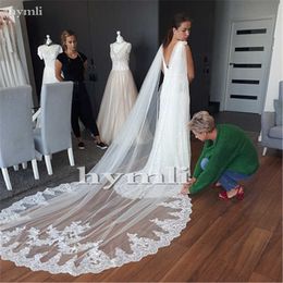 Wit / Ivory Wedding Cape Sluier Kathedraal Lengte Bridal Sluier X0726