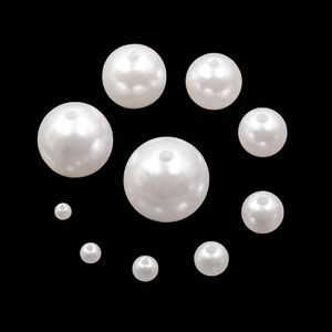 accessoires de bijoux blanc chaîne de perles en plastique perles rond