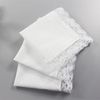 Dacette blanche mince mouchoir femme cadeaux de mariage de fête de fête de la fête des serviettes en tissu plaine vierge mouchoir bricolage 25 * 25cm