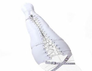 Wit lederen zeemeermin harnas benen bindende uitrusting vetersluiting verstelbare riem BDSM bondage positionering kit seksspeeltje1746879