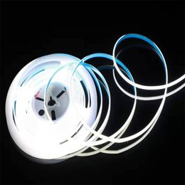 Witte LED-snaren Lichte Cob LED's Stripverlichting Blauw onder Cabinet DC12V 24V Tape-verlichting met 3M zelfklevende keuken slaapkamer huizen DIY Usastar