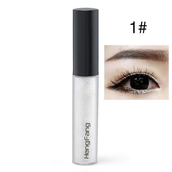 Delineador de ojos líquido blanco maquillaje Natural impermeable brillo delineador de ojos brillo ojos brillantes maquillaje Hengfang