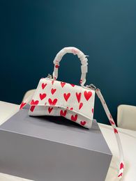 Blanc amour sablier sac sac à main sac à bandoulière luxe femmes sac Original mode Design sac à bandoulière 19*12CM