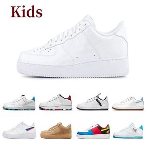 Wit Laag Kinderschoenen sneakers Kinderschoen BP Preschool PS Atletisch Outdoor designer Trainers Peuter UNO Toon Squad Tarwe jongen meisjes tod baby Kinderschoen mode