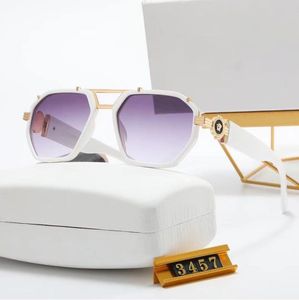 Witte luxe sierzonnebril voor dames heren zonnebril vrouw mode klassiek merk zonnescherm oogbescherming goggle persoonlijkheid Onregelmatige bril man