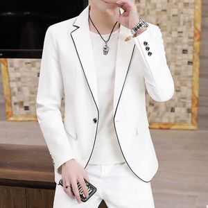 Ropa blanca para hombre para fiesta de boda, 2 piezas, esmoquin rosa ajustado, trajes de novio, tendencias elegantes, ropa para hombre 2021, trajes ajustados para el cuerpo X0909