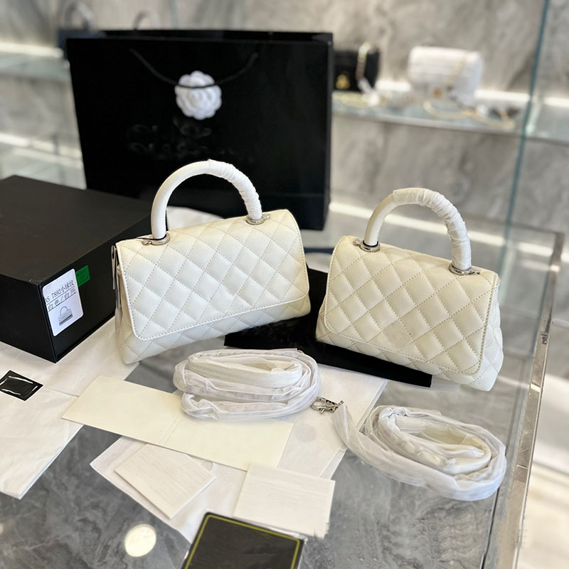 Bolso de diseñador de lujo marmont blanco, bolso de caviar a la moda para mujer, bolso de mano y bandolera