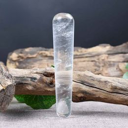 Wit smeltend kristal schoonheid Massage Stick Decor Acupoint jade pees gezichtswandstaf