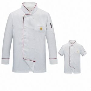 Blanc Hommes Cuisine Chef Restaurant Uniforme Chemise Boulangerie Respirant Double Boutonnage Blanc Chef Dr Femmes Chef Vestes avril 2022 u8qH #