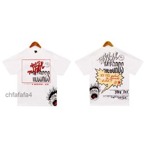 Blanc hommes t-shirt Hellstar concepteur bande dessinée impression rue tendance Hip Hop décontracté sweat Bq62 K5M4 IGI7 IGI7 A55A