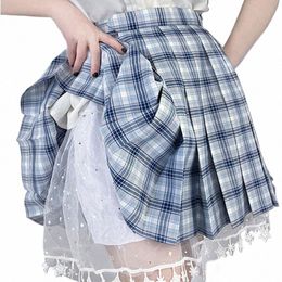 Falda de seguridad de malla blanca JK para Seifuku Escuela Japonesa Kawaii Mujeres Estrellas de encaje Bombachos de calabaza Pantalones cortos finos de verano Chica lolita L6Po #