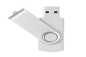 Wit Metaal Roterende 32 GB USB 20 Flash Drives 32 GB Flash Pen Drive Duimopslag Voldoende Memory Stick voor PC Laptop Macbook Tablet1879893