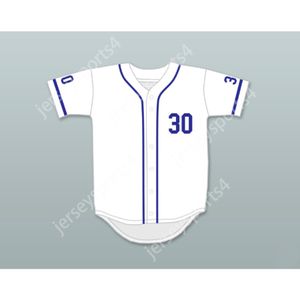 MIKE VITAR BENNY LE JET RODRIGUEZ 30 MAILLOT DE BASEBALL Blanc LE SANDLOT Cousu