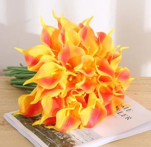 WIT MINI PU CALLA Lily Artificial Flower For Wedding Bouquet Party Decorations Baby Shower Centerpieces Bridal Bouquet Decor