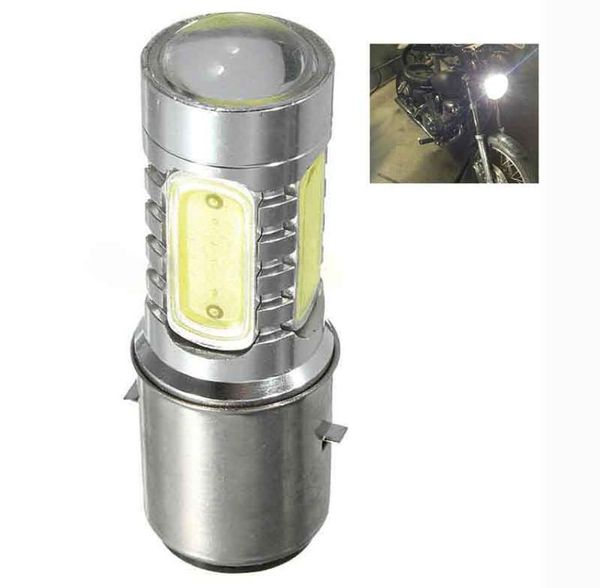 Motorcycle blanche Motorbike H6 Headlight 12V DC BA20D 4 COB LED MOPED SCOOTER ATV LAMP Bulbe5969725